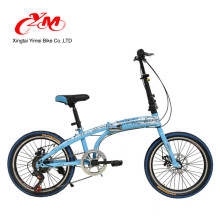 Bicicleta de dobramento 20 polegada / amarelo cor única velocidade dobrável bicicleta / bicicleta dobrável com faixa traseira de freio